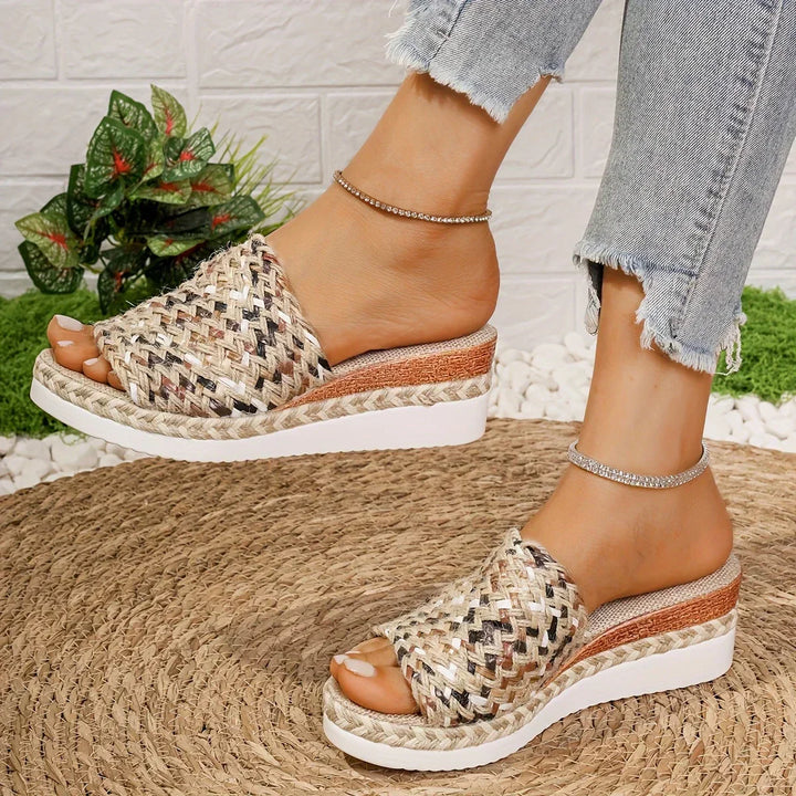 Lily™ - Sandalias Tejidas Coloridas