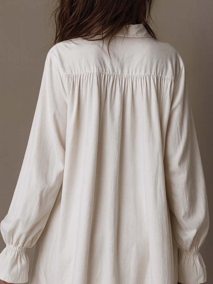 Lucia | Vestito Camicia con Dettagli in Pizzo