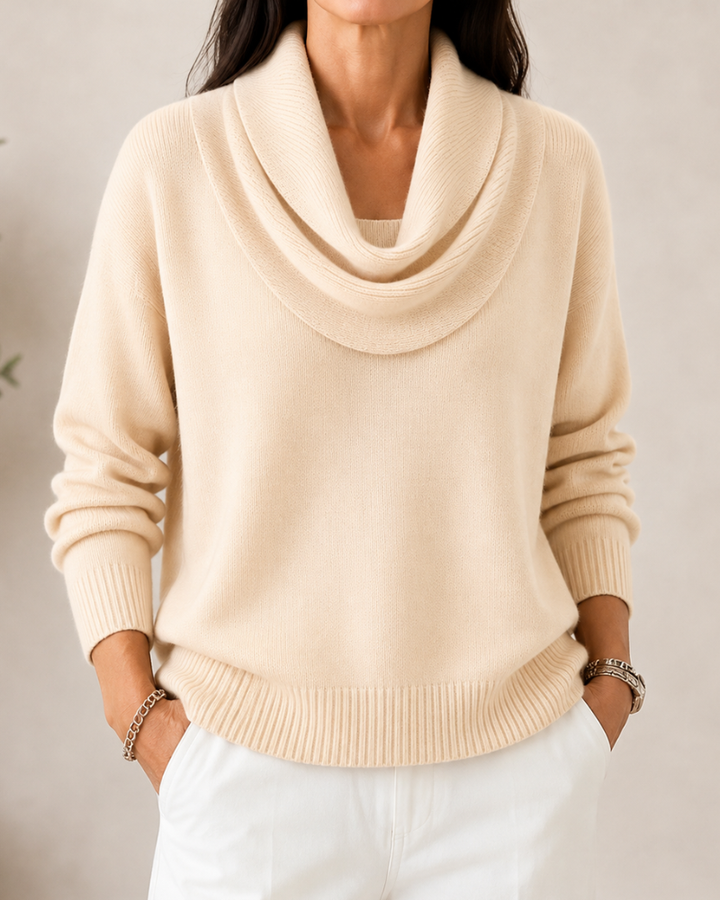 Caralina™ | Elegante Maglione a Collo Cowl
