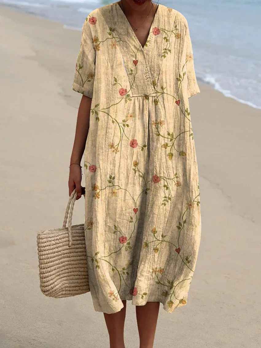 Merel | Vintage Floral Maxi Dress
