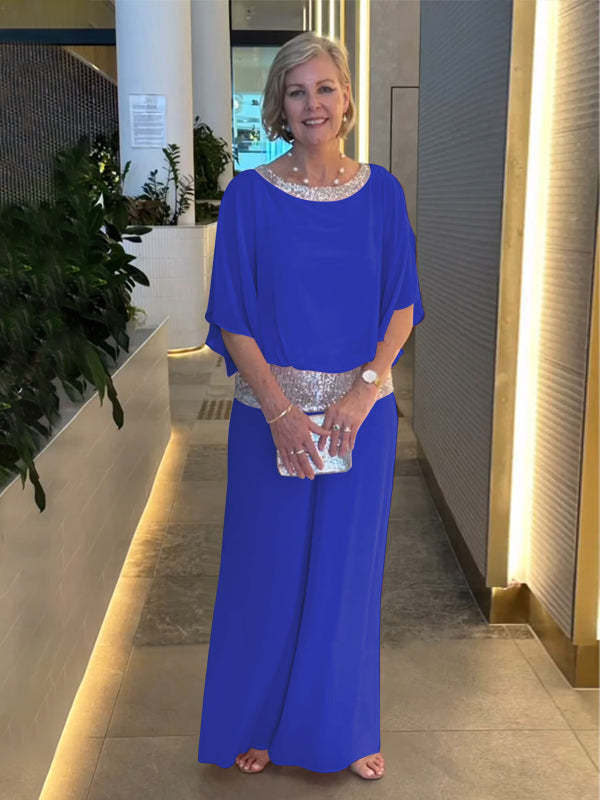 Mireya | Elegante Conjunto de Pantalones de Pierna Ancha de Dos Piezas para la Noche