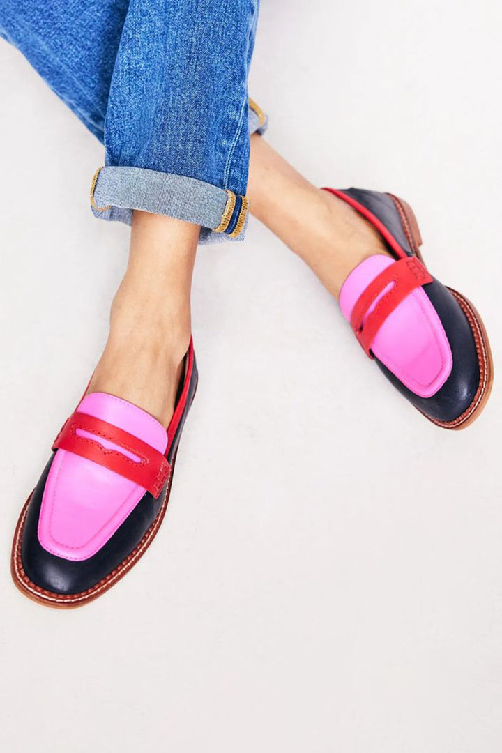 Lunessa | Mocasines negros con acentos coloridos