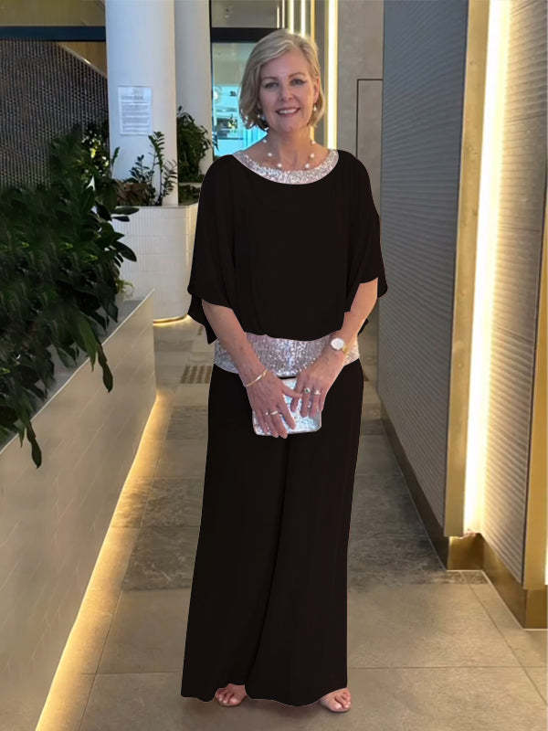 Mireya | Elegante Conjunto de Pantalones de Pierna Ancha de Dos Piezas para la Noche