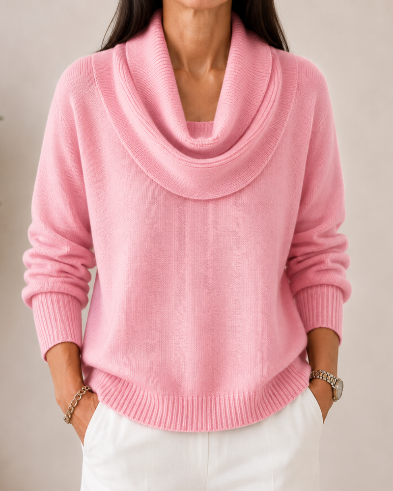 Caralina™ | Elegante Maglione a Collo Cowl
