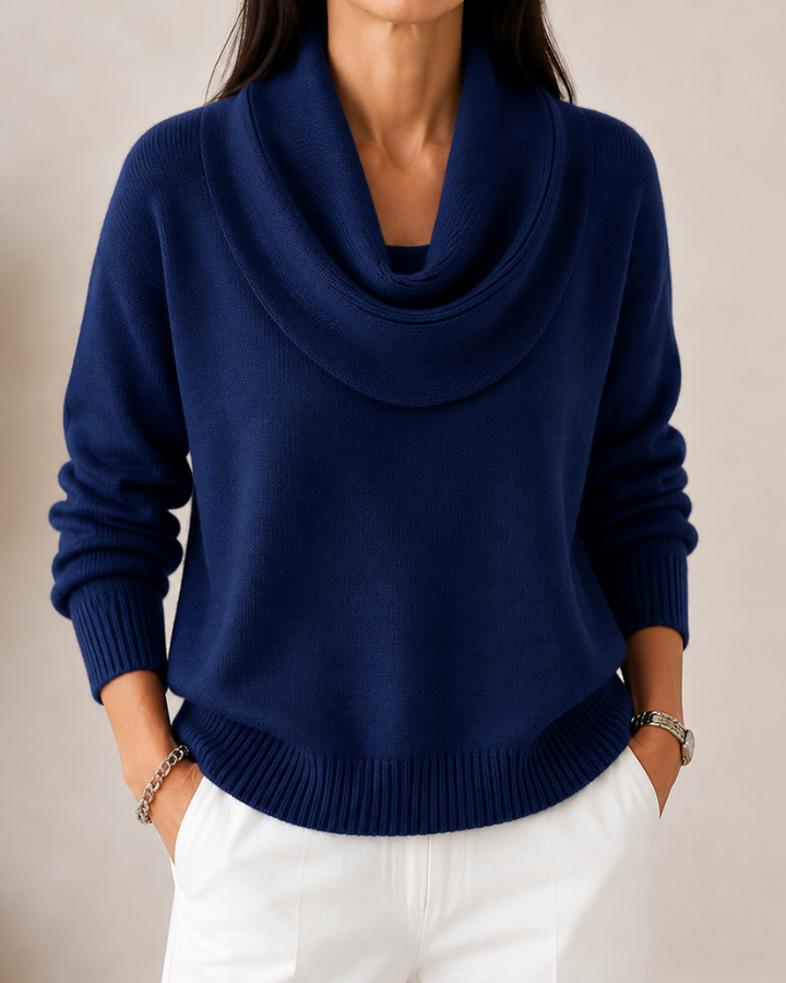 Caralina™ | Elegante Maglione a Collo Cowl