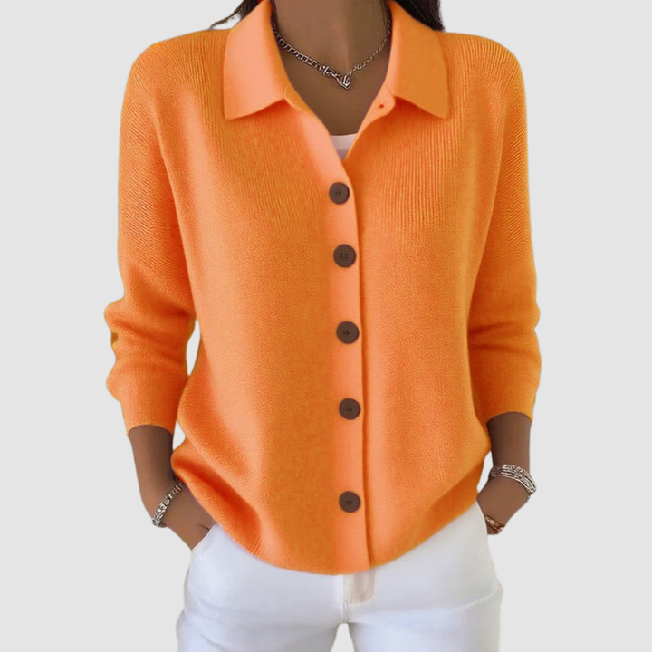 Cardigan Tricot Riah™ con Bottoni