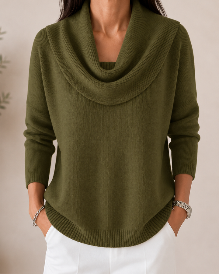 Caralina™ | Elegante Maglione a Collo Cowl