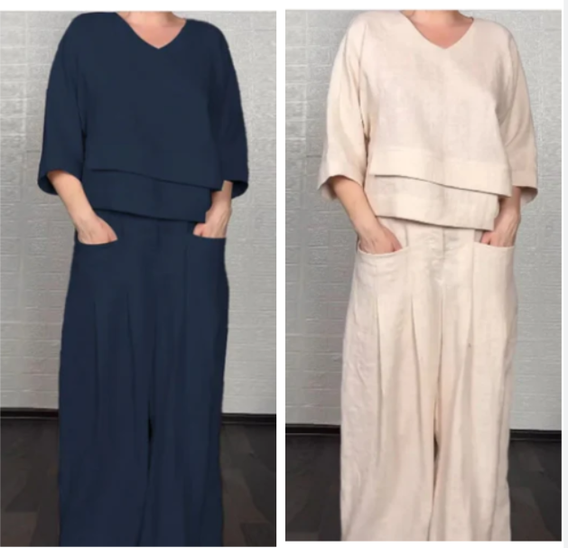 Noa | Conjunto Minimalista Suelto de Dos Piezas