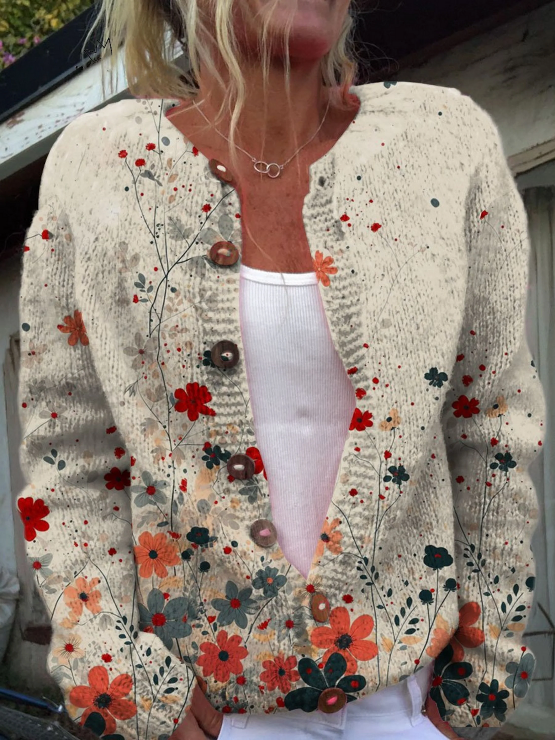 Sabrina™ | Cardigan a Maglia Floreale Vintage