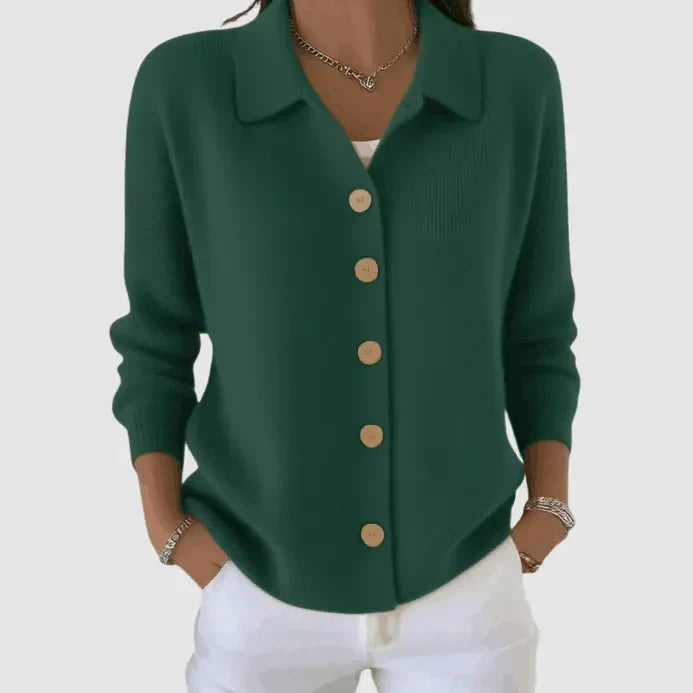 Cardigan Tricot Riah™ con Bottoni