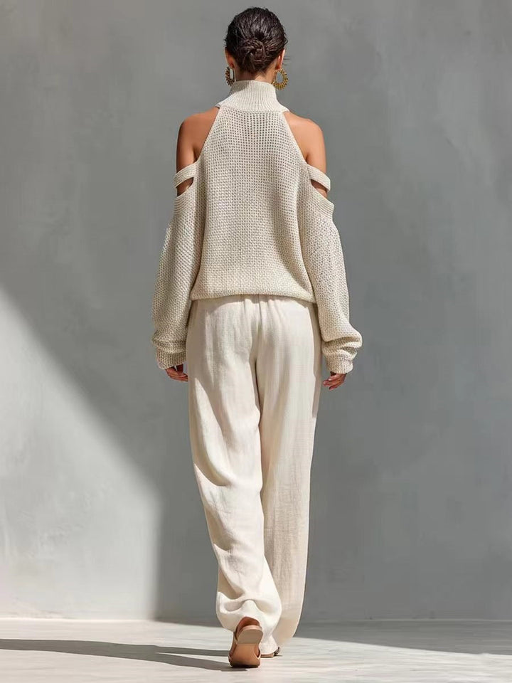 Conjunto de Tejido y Lino a la Moda