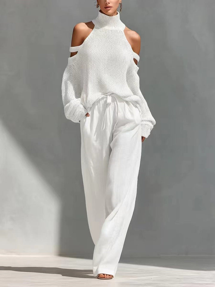 Conjunto de Tejido y Lino a la Moda