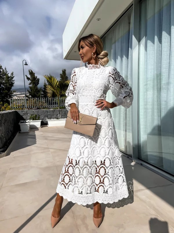 Georgia™ - Vestido Elegante de Encaje Francés