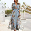 Vanessa™ - Vestido Maxi Boho con Escote en V y Lazo