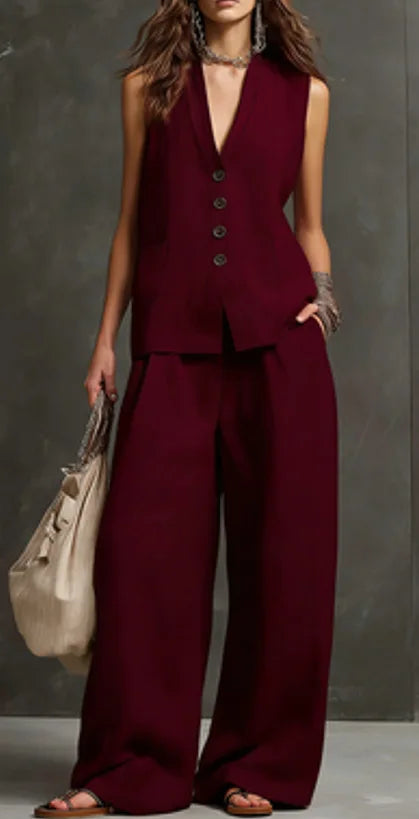 Monica | Conjunto Casual de Dos Piezas para la Oficina y el Verano