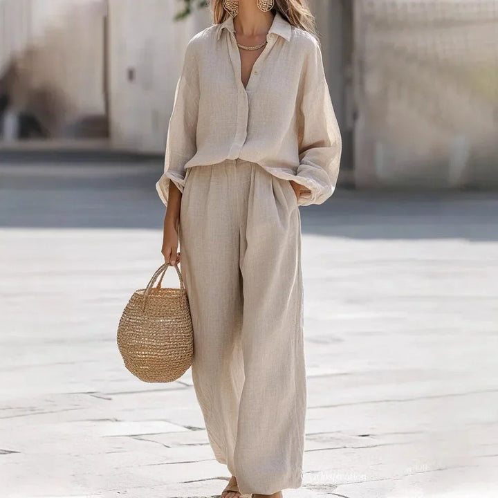 Giuseppe | Conjunto Elegante de Algodón y Lino para Mujeres