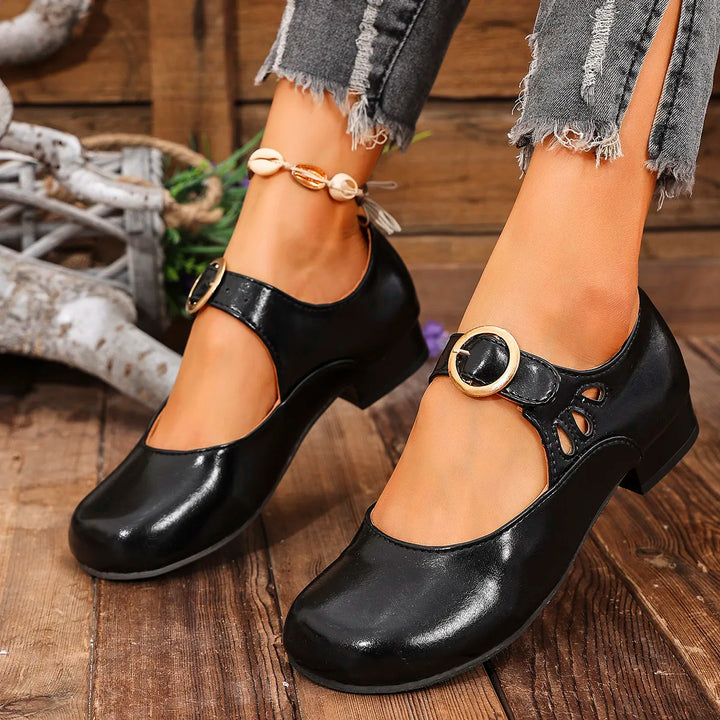 Avery™ - Zapatos Retro Elegantes de Punta Redonda