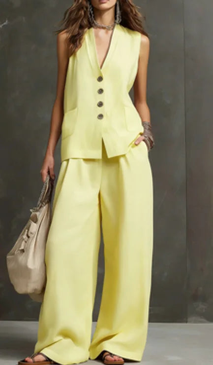 Monica | Conjunto Casual de Dos Piezas para la Oficina y el Verano