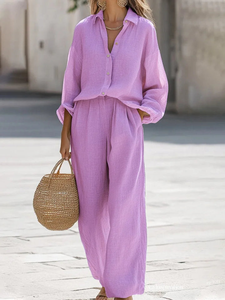 Giuseppe | Conjunto Elegante de Algodón y Lino para Mujeres