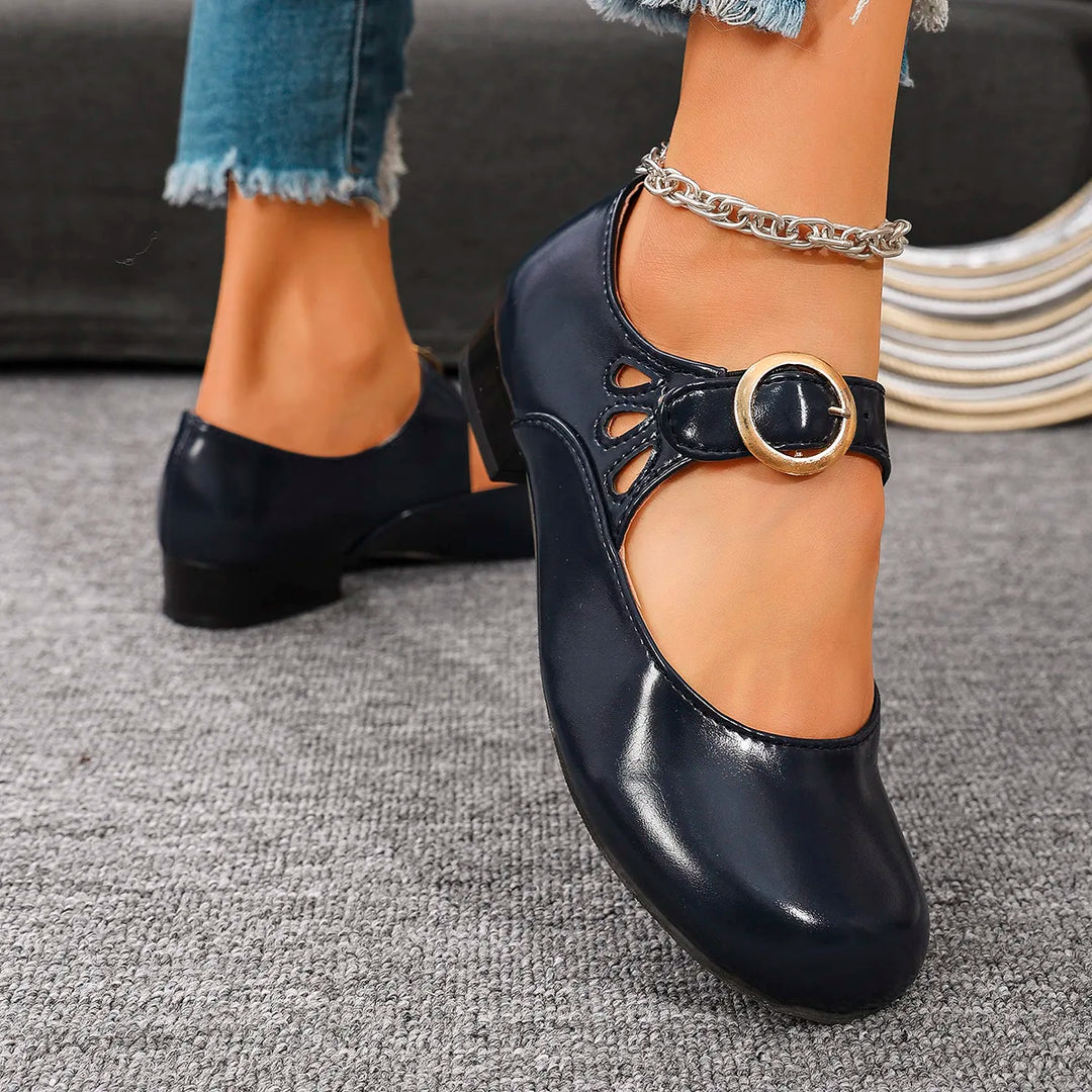 Avery™ - Zapatos Retro Elegantes de Punta Redonda