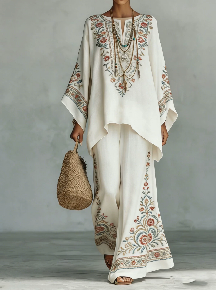 Celine | Conjunto de Dos Piezas de Lino Elegante