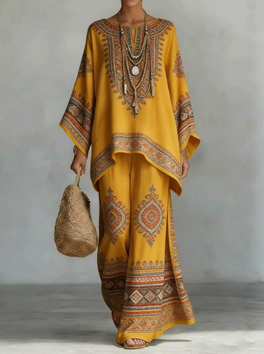 Celine | Conjunto de Dos Piezas de Lino Elegante
