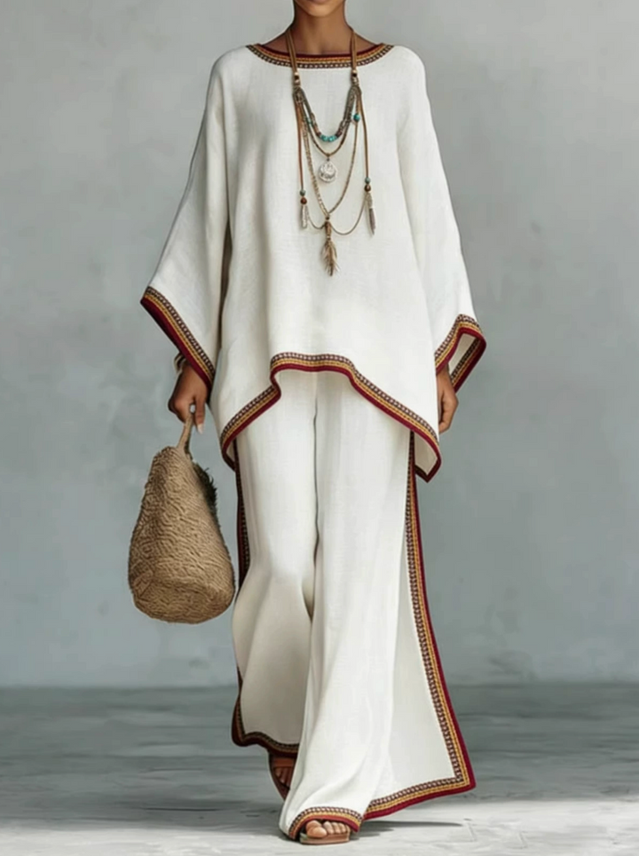 Celine | Conjunto de Dos Piezas de Lino Elegante