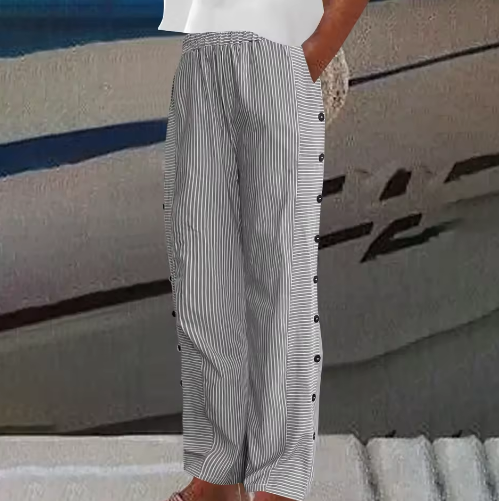 Sharon | Pantalones de Verano Sueltos a Rayas Cómodos