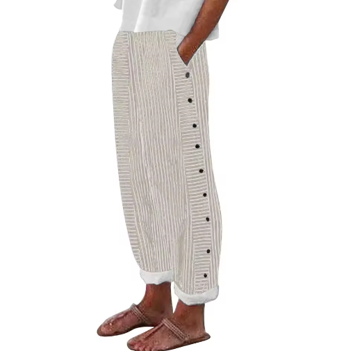 Sharon | Pantalones de Verano Sueltos a Rayas Cómodos