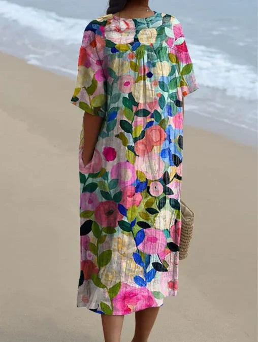 Luna - Vestido de Verano Floral Colorido