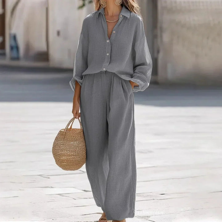 Giuseppe | Conjunto Elegante de Algodón y Lino para Mujeres