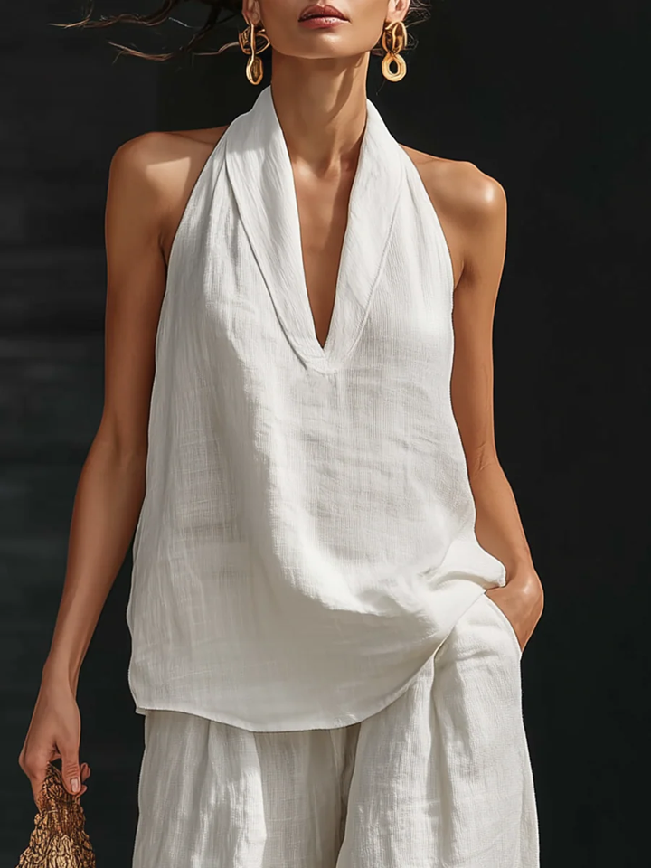 Zoë™ | Conjunto Sin Mangas con Pantalones Anchos