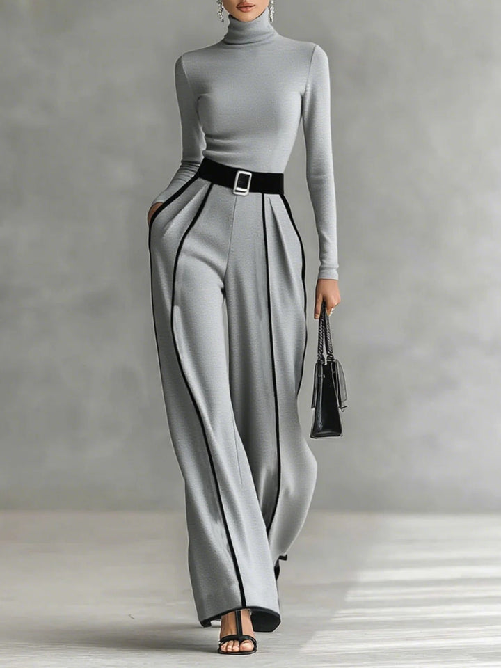 Vera™ | Conjunto elegante con detalle en contraste