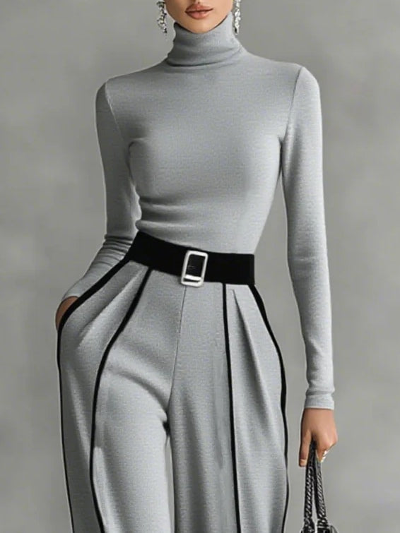Vera™ | Conjunto elegante con detalle en contraste