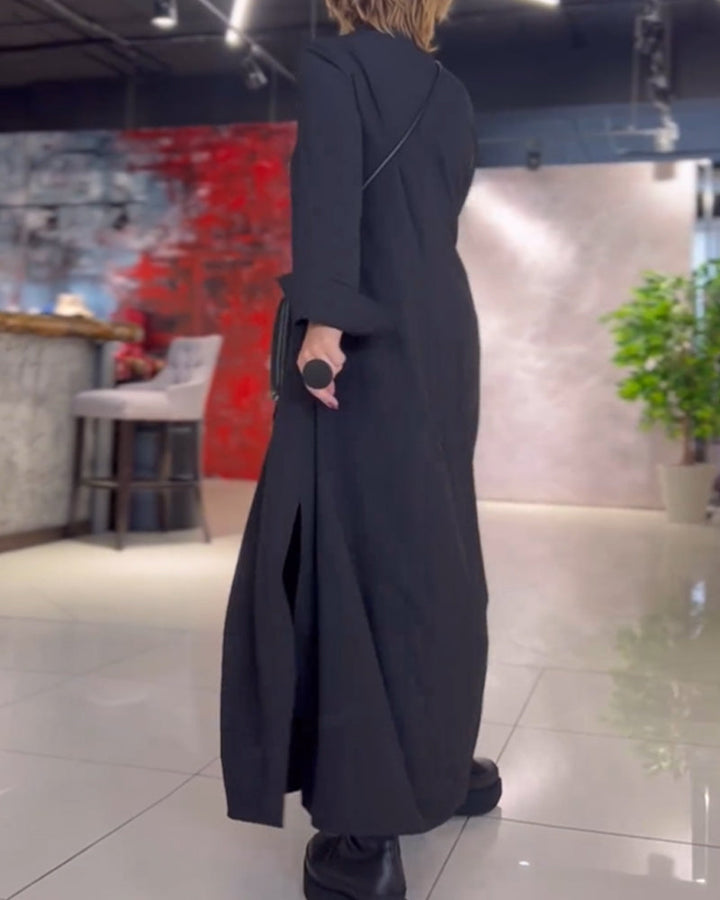 Evie - Vestido Maxi Suelto con Estilo Retro