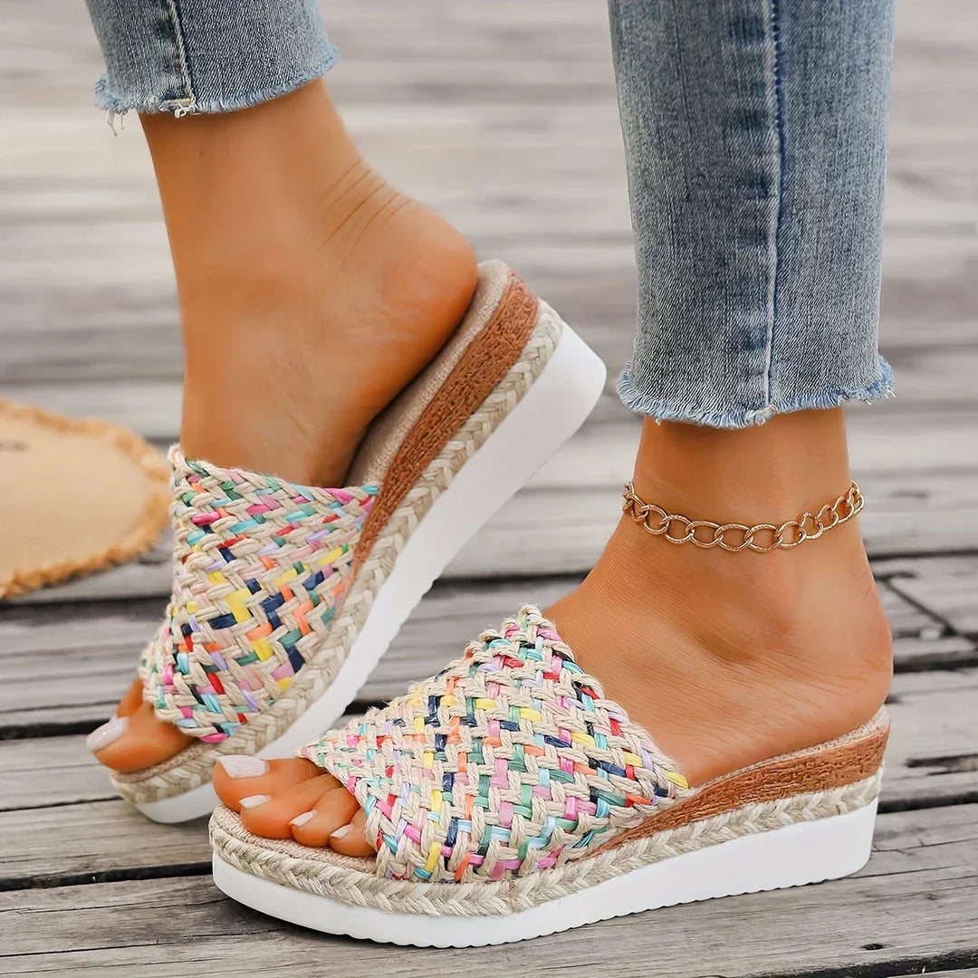 Lily™ - Sandalias Tejidas Coloridas