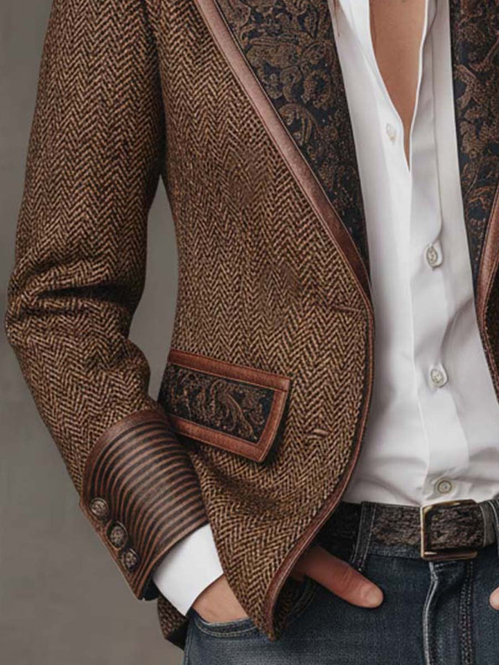 Blazer da Donna in Pannello Stampa Herringbone