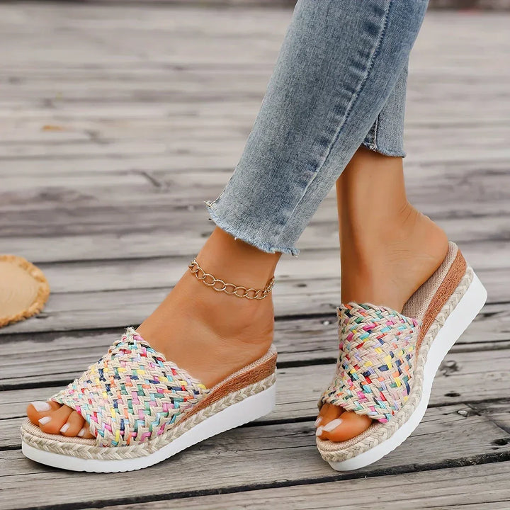 Lily™ - Sandalias Tejidas Coloridas