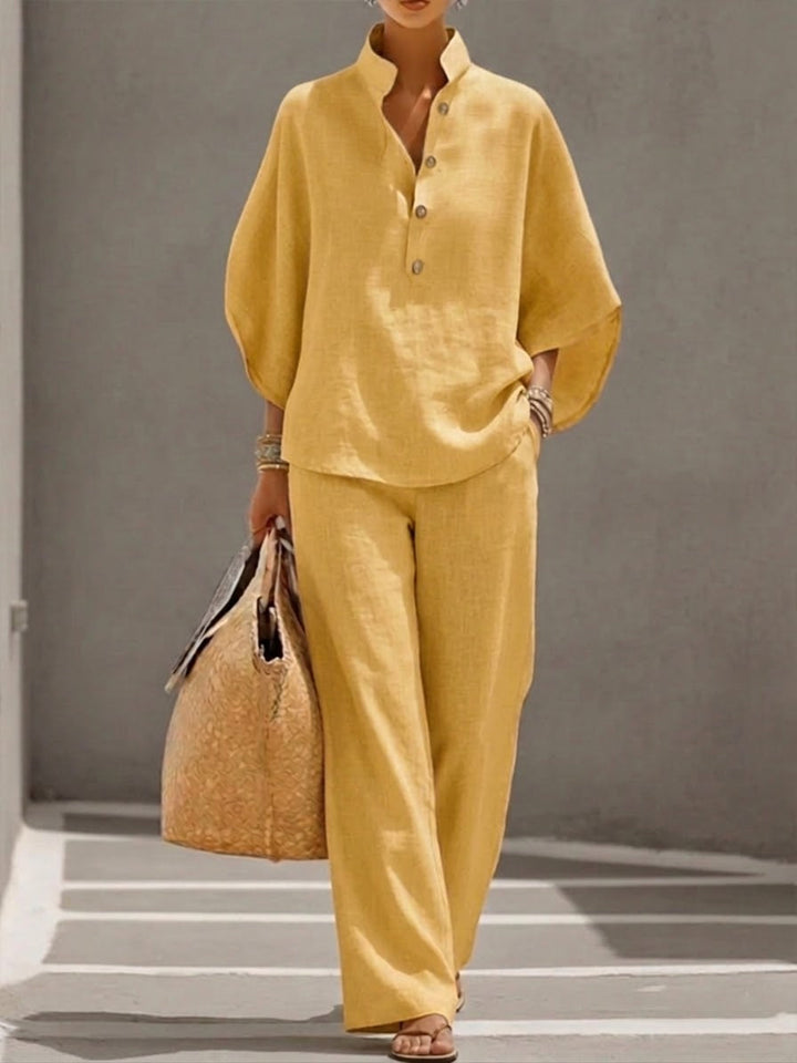Mariel | Conjunto de Manga Murciélago con Pantalones Anchos