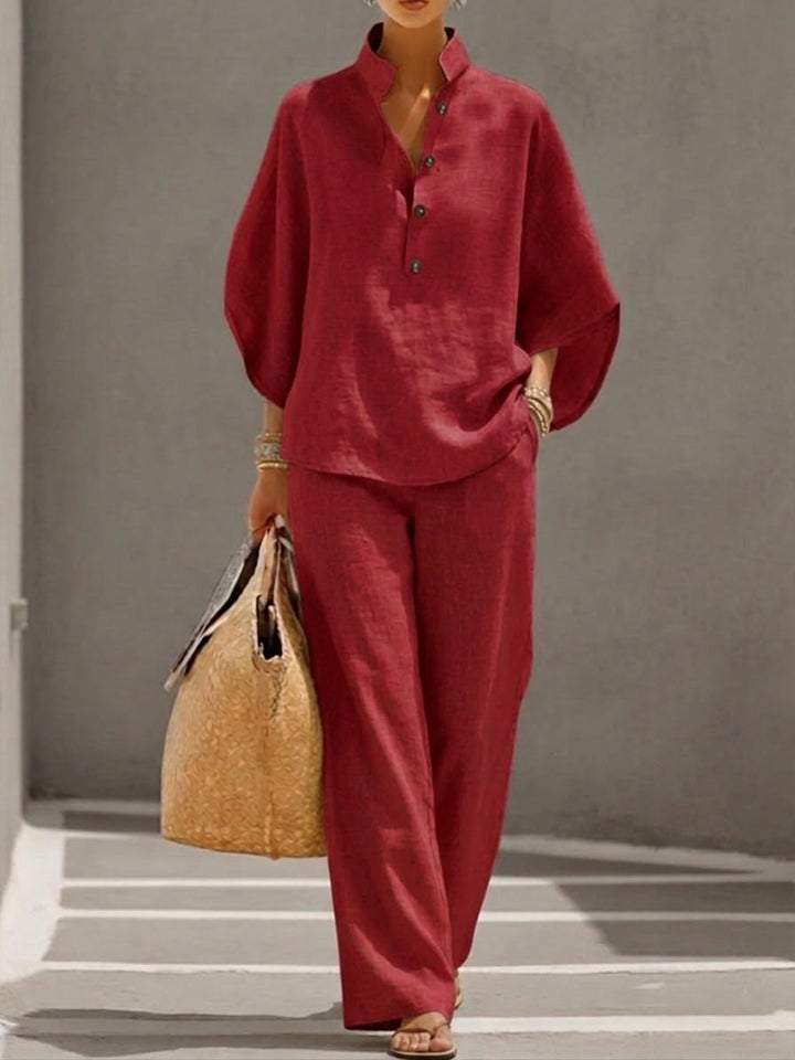 Mariel | Conjunto de Manga Murciélago con Pantalones Anchos